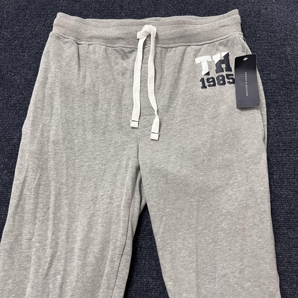 Tommy Hilfiger Pajama Pants Mens Small Gray Heather Jersey Drawstring Lounge